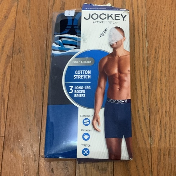 Men’s Jockey Active Stretch Long Leg 3Pack Boxer Briefs Size Large NEW IN BOX - Picture 2 of 6